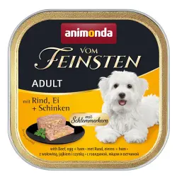 animonda vom Feinsten Adult 22 x 150 g - Centro gourmet con vacuno, huevo y jamón