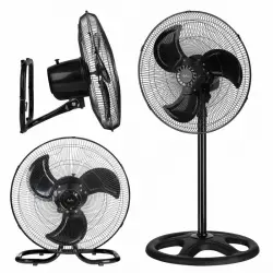 Jata JVVP3046 Ventilador de Pie Industrial 3 en 1 90W Negro