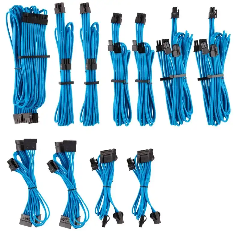 Corsair CP-8920225 Kit Profesional Cables de PSU Premium Tipo 4 Gen 4 Azul
