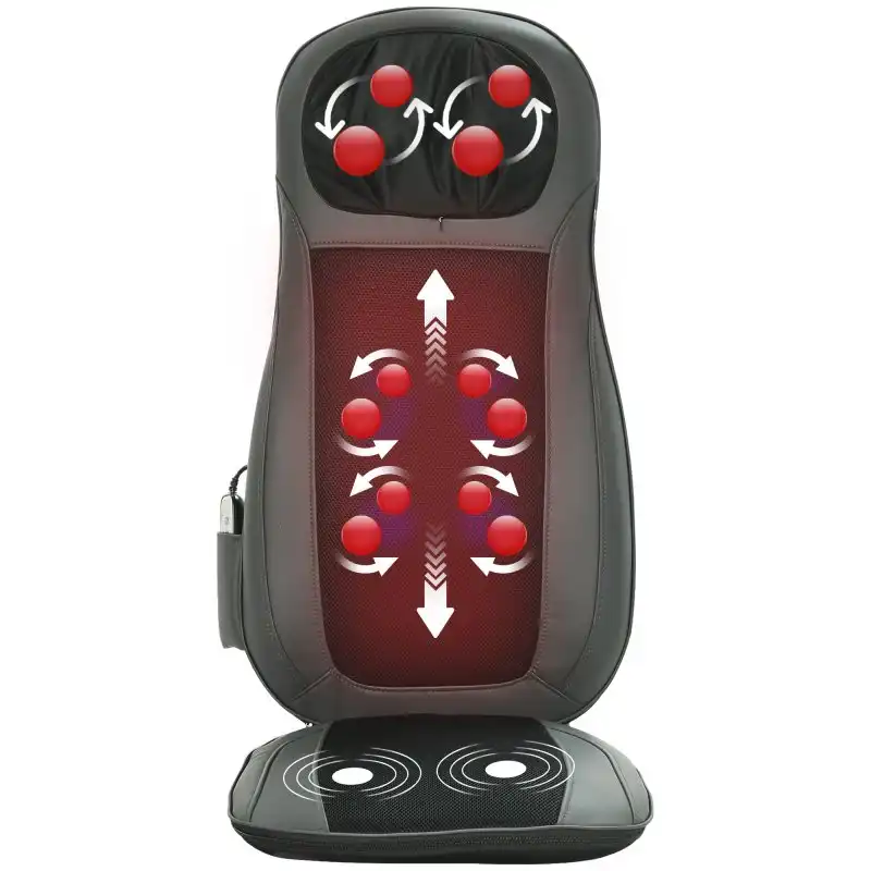 Homcom Masajeador De Asiento Con Calor Mando A Distancia 8 Vibración 45x39x78 Cm