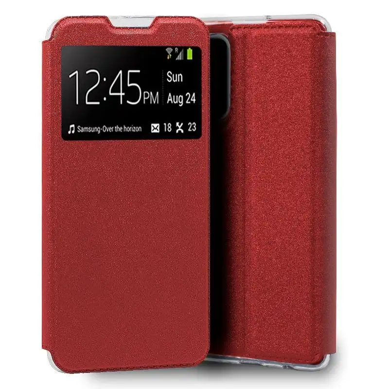 Cool Funda Flip Cover Liso Rojo para Xiaomi Mi 10T/Mi 10T Pro