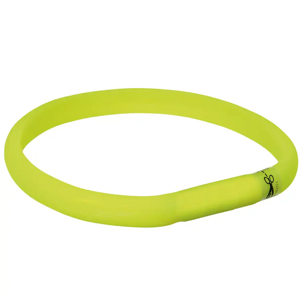 Trixie Banda Con Luz Flash Usb L-Xl 70Cm/17Mm Verde