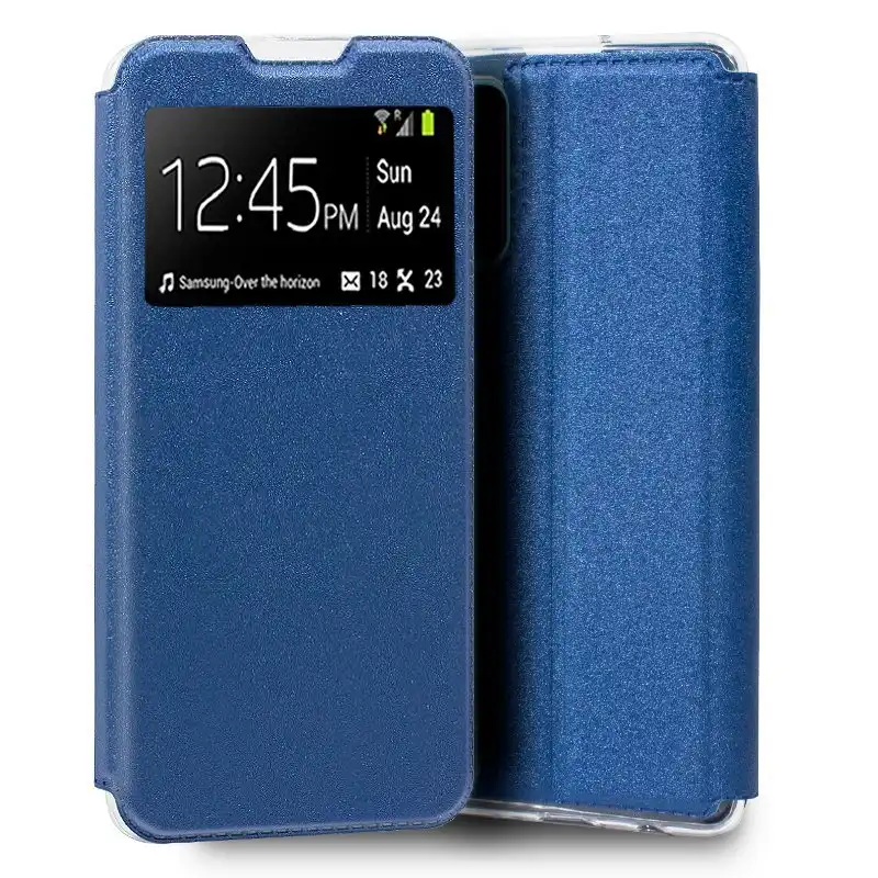Cool Funda Flip Cover Liso Azul para Xiaomi Redmi Note 11/Note 11S