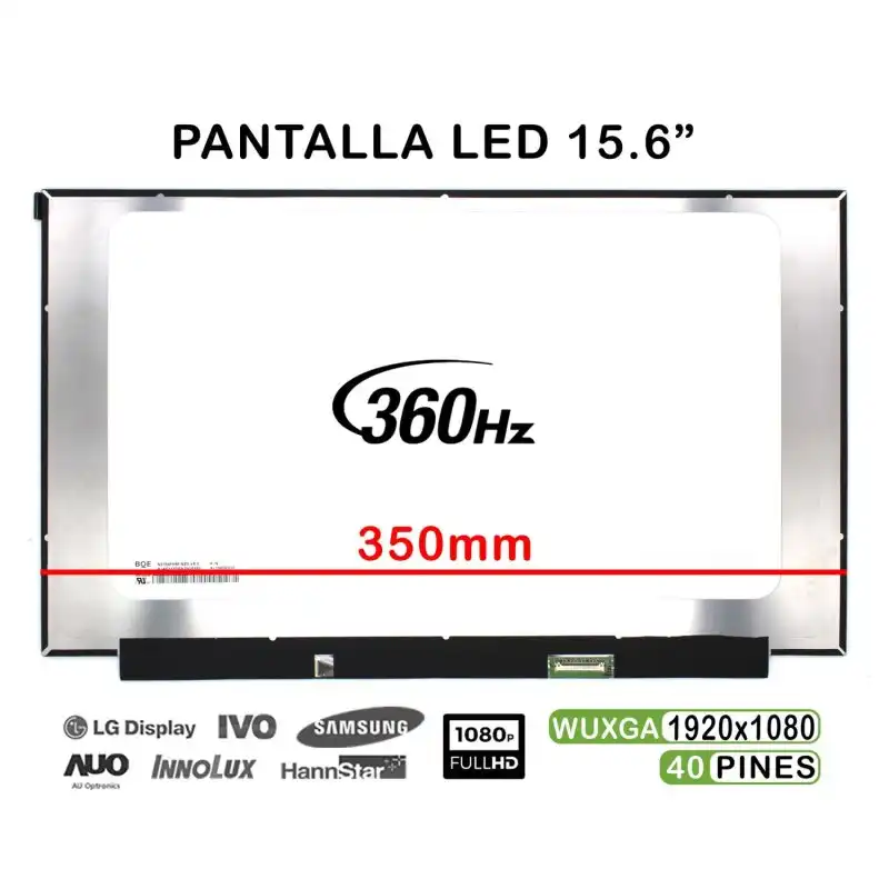 Pantalla Led De 15.6" Para Portátil NE156FHM-NZ3 V8.0 360hz 40 Pines