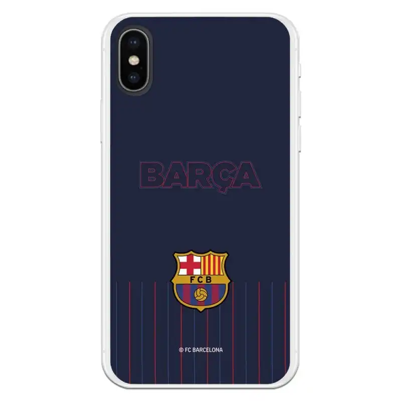 Funda Licencia Oficial FC Barcelona Barsa Fondo Azul para iPhone X