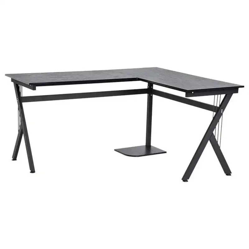 Homcom Mesa Esquinera Oficina 155x130x76cm Negra
