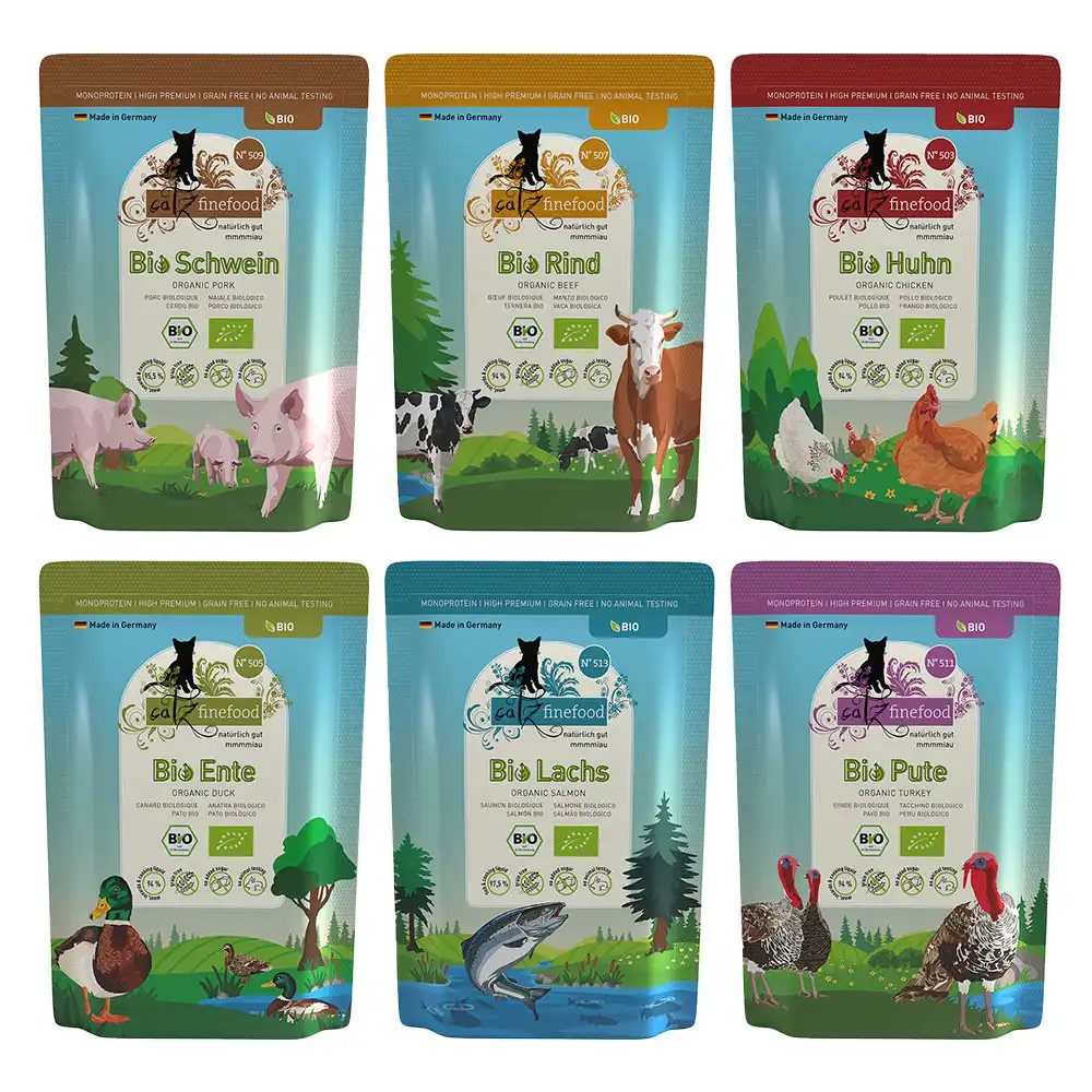 catz finefood mezcla de degustación ecológica - Pack mixto 6 x 85 g (6 variedades)