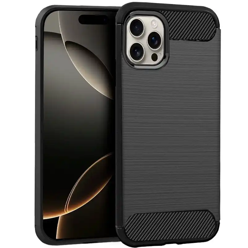 Cool Funda Carbón Negro para iPhone 16 Pro