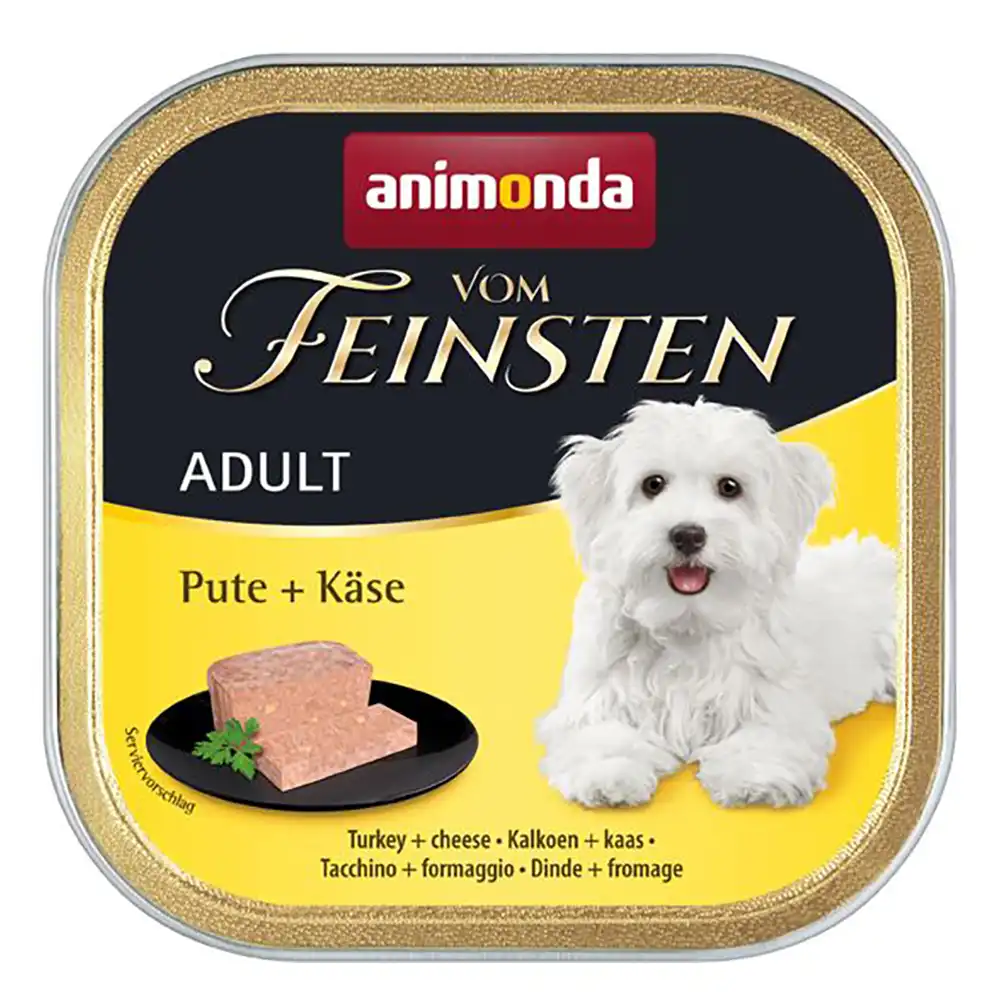 animonda vom Feinsten Adult 22 x 150 g - con pavo y queso