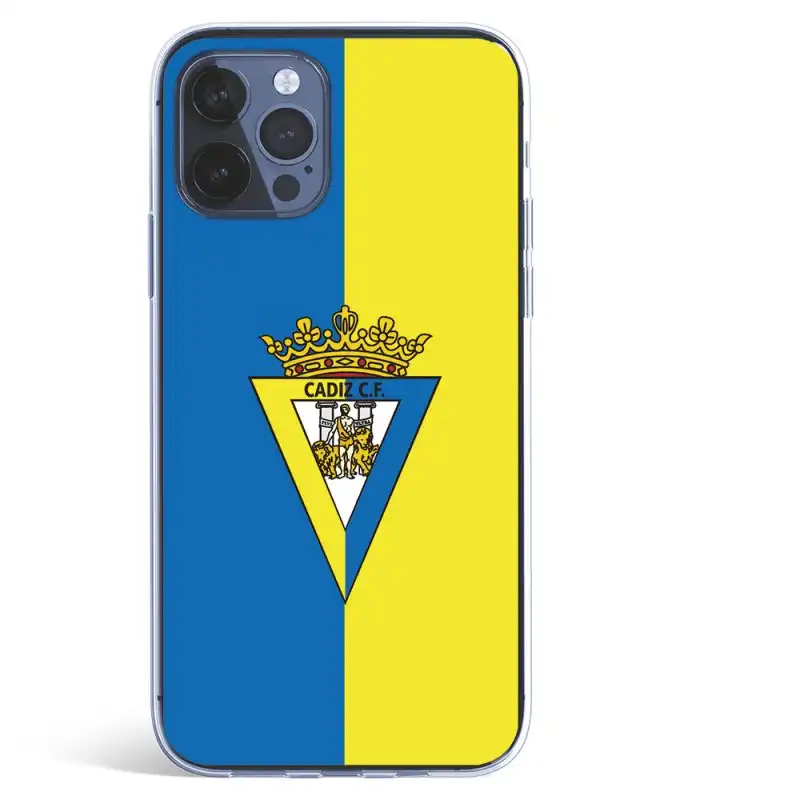 Funda del Cádiz Escudo Fondo Bicolor Licencia Oficial Cádiz CF para iPhone 12