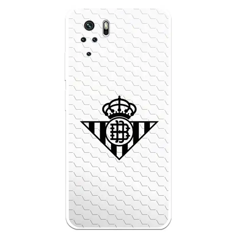 Funda Licencia Oficial Real Betis Balompié Escudo Negro Fondo Red para Xiaomi Redmi Note 10