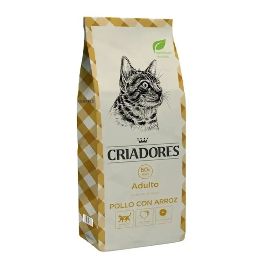 Criadores Adulto Pollo y Arroz pienso para gatos