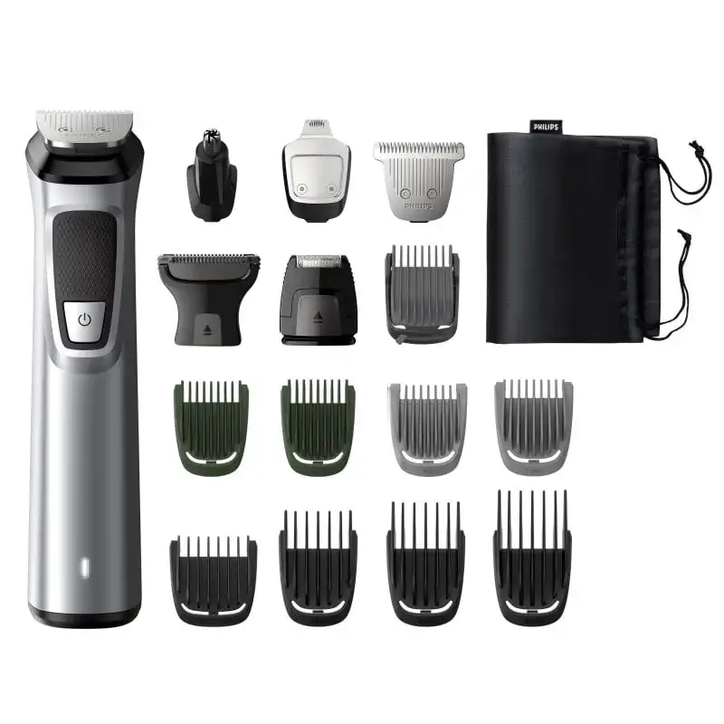 Philips Multigroom Series 7000 Set Recortador + 16 Accesorios Negro/Plata