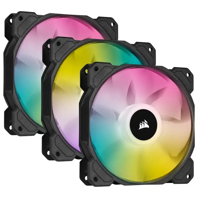 Corsair iCUE SP120 RGB ELITE Performance 120 mm PWM Triple Fan Kit con iCUE Lighting Node CORE
