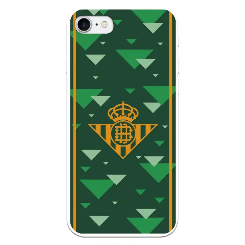 Funda Licencia Oficial Real Betis Balompié Escudo Amarillo Fondo Verde para iPhone 8