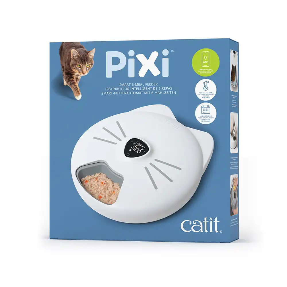Comedero automático Catit Pixi Smart 6-Meal - Comedero automático (6 x 170 ml)