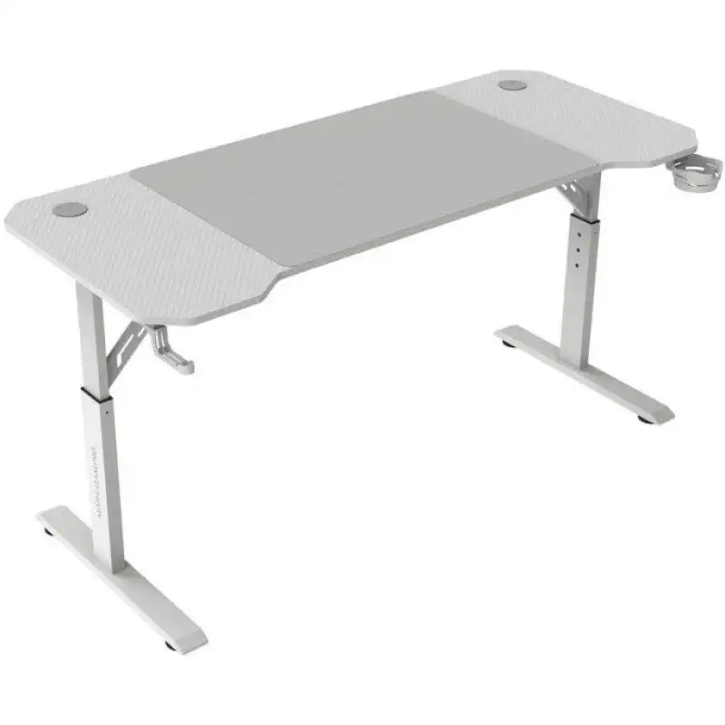 Mars Gaming MGD-ERGO140 Mesa Altura Ajustable 3 Posiciones Ergonómica Alfombrilla 140x60cm Blanco