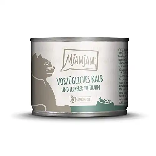 MjAMjAM comida húmeda para gatos 6 x 200 g - ternera y pavo deliciosos