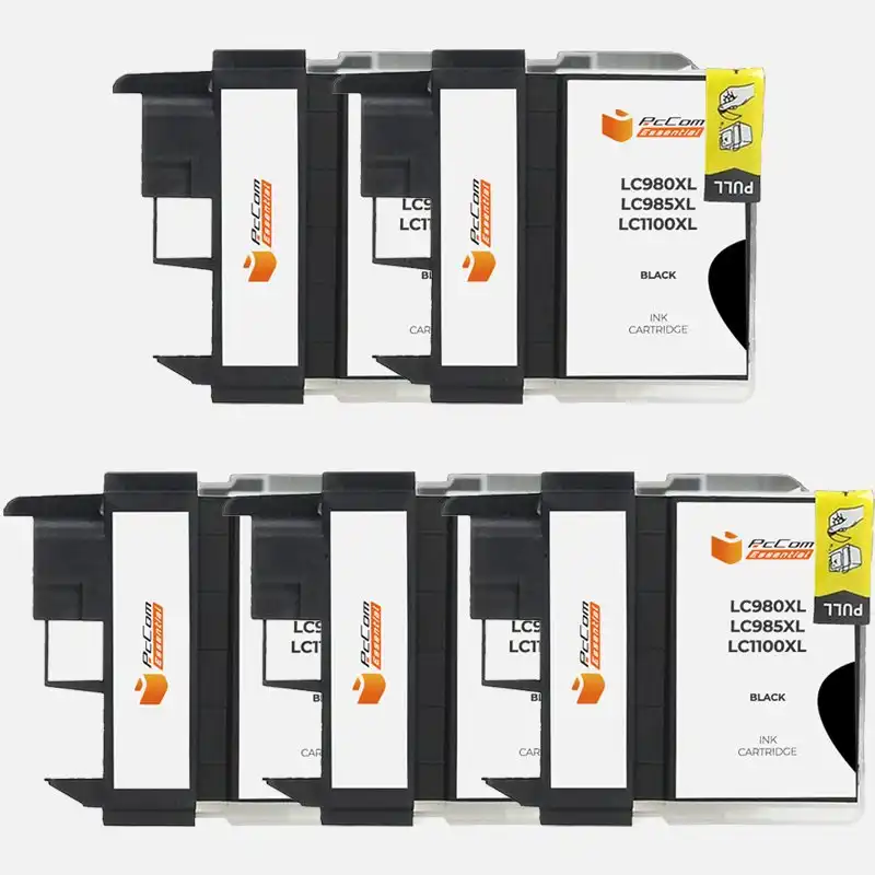 Pccom Essential Brother Lc980xl/lc1100xl/lc985xl Cartucho Tinta Compatible Negro Pack 5