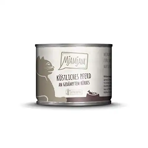 MjAMjAM comida húmeda para gatos 6 x 200 g - caballo deliciosos sobre calabaza al vapor
