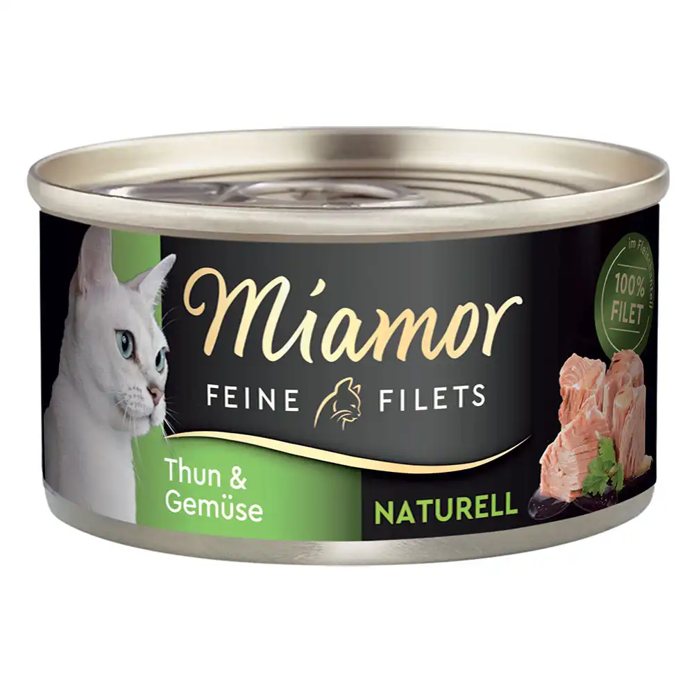 Miamor Filetes Finos Naturelle 6 x 80 g - Atún y verduras