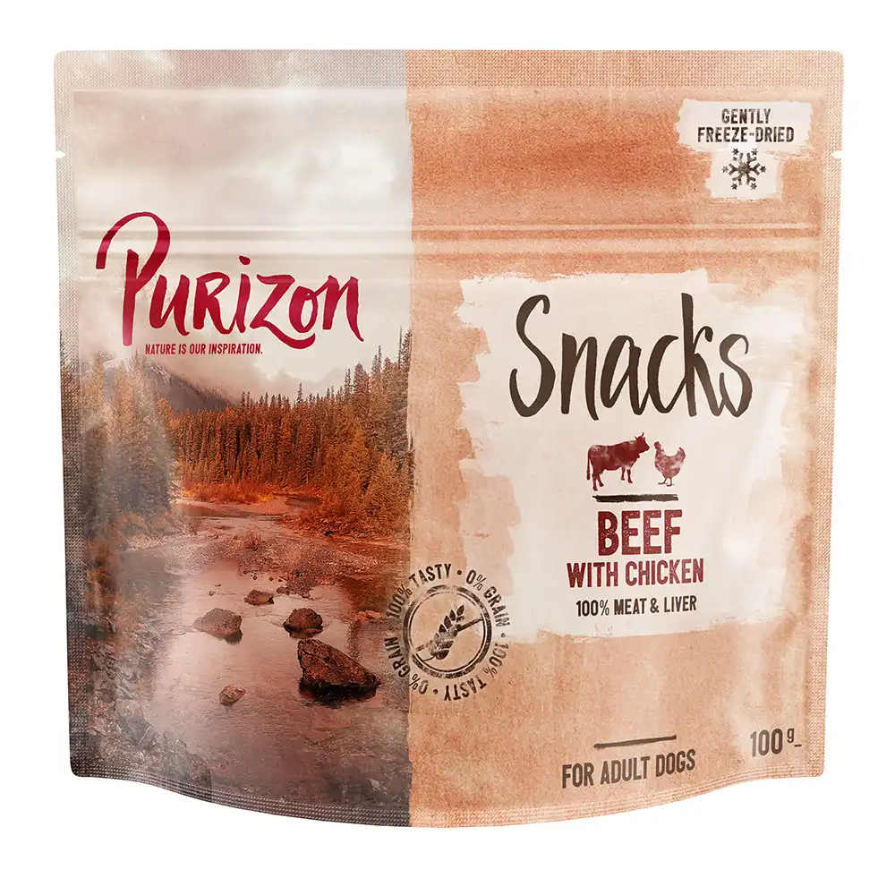 Purizon snacks de vacuno con pollo para perros - 100 g