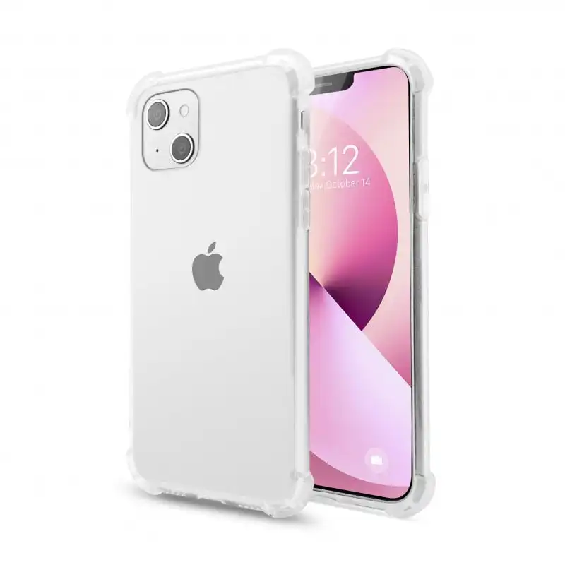 PcCom Essential Funda Antishock Transparente para iPhone 13 Mini