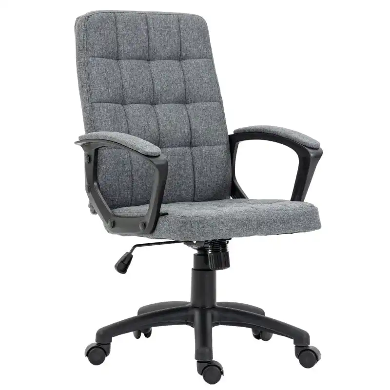 Vinsetto Silla De Oficina Con Altura Ajustable 59x63x96-105,5 Cm Gris Oscuro