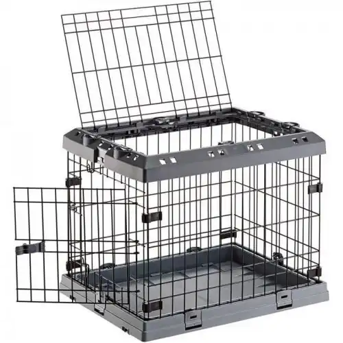 Ferplast jaula de transporte superior negro para perros