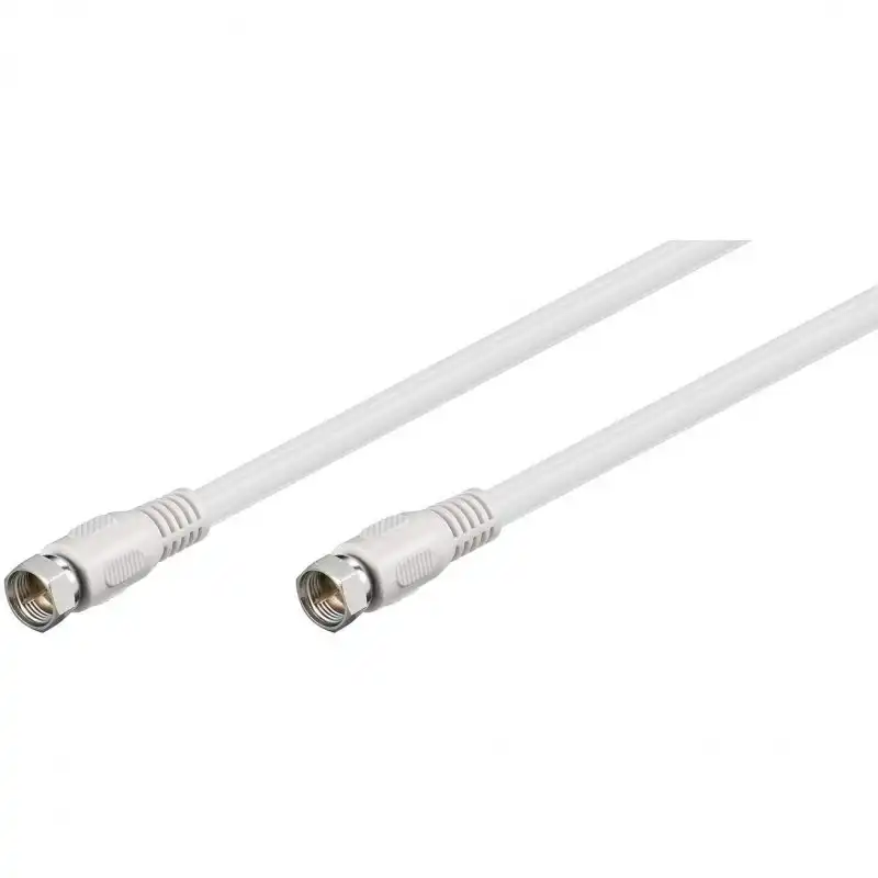 Goobay Cable Antena F Macho/Macho 2.5m Blanco