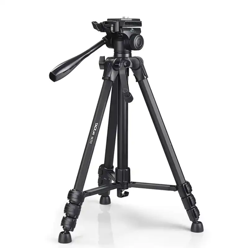 Klack Trípode para Cámara o Teléfono Móvil 48/150cm 360º Portátil, Fuerte Estabilidad, 5Kg Carga Máx