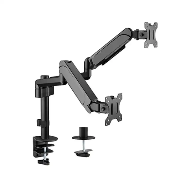 Gembird MA-DA2P-01 Soporte Doble para Monitores 32" VESA 100 Max 18Kg Negro