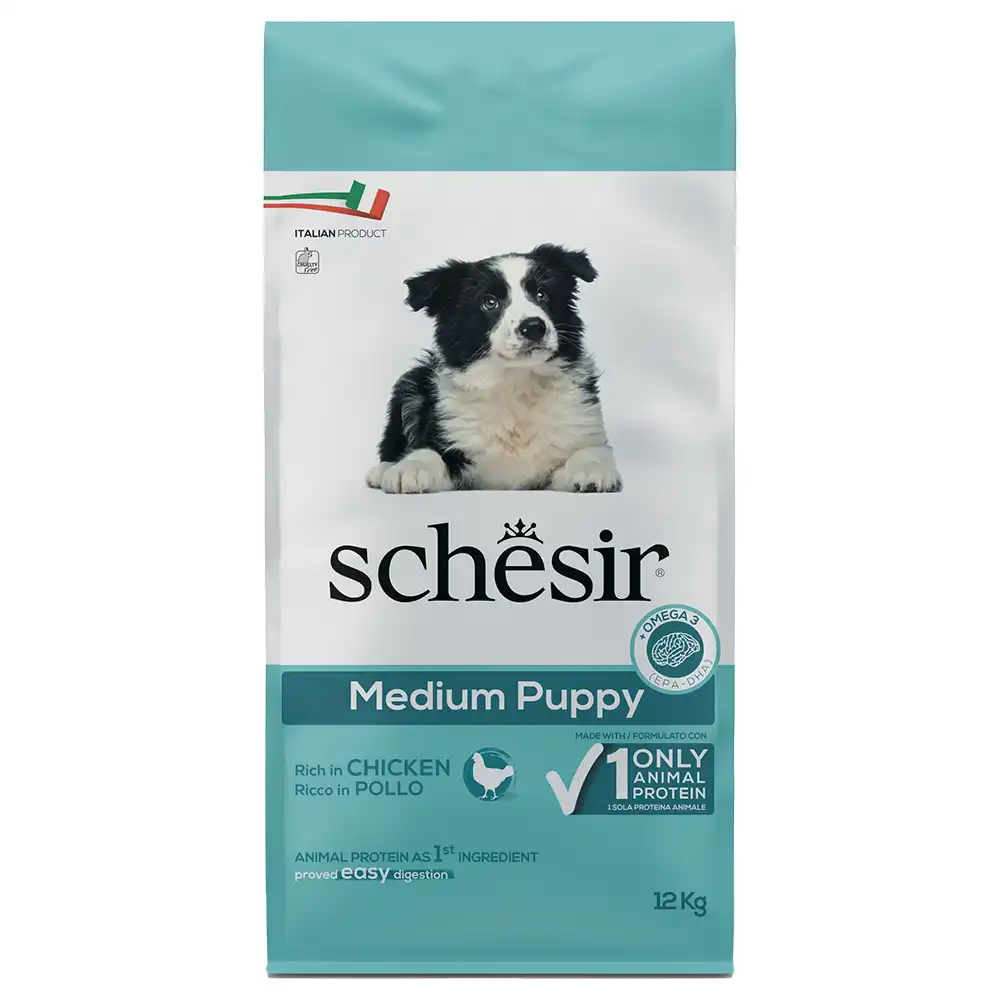 Schesir Mantenimiento mediano puppy para Perros 12 KG