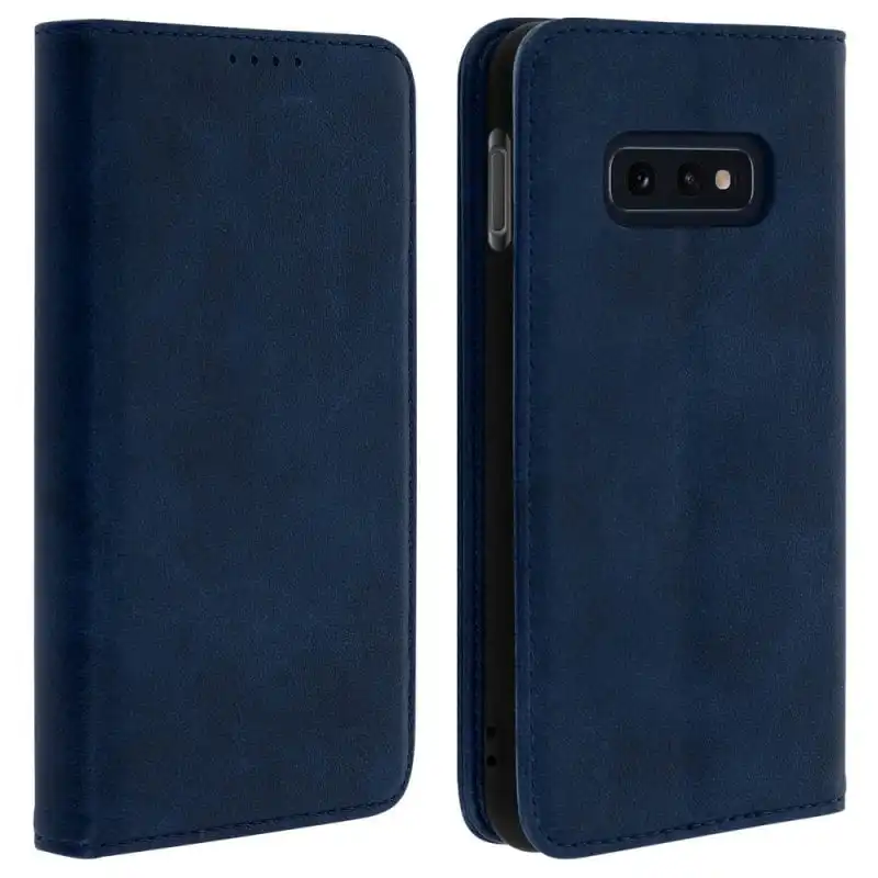 Avizar Funda Tipo Libro Billetera Vintage Azul para Samsung Galaxy S10e