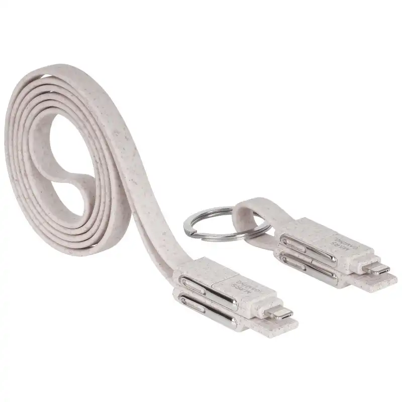 Mars Gaming MCA-ECO Pack 2 Cables de Carga ECO 50W USB 1m + Cable Llavero USB-C/USB/MicroUSB/Lightning