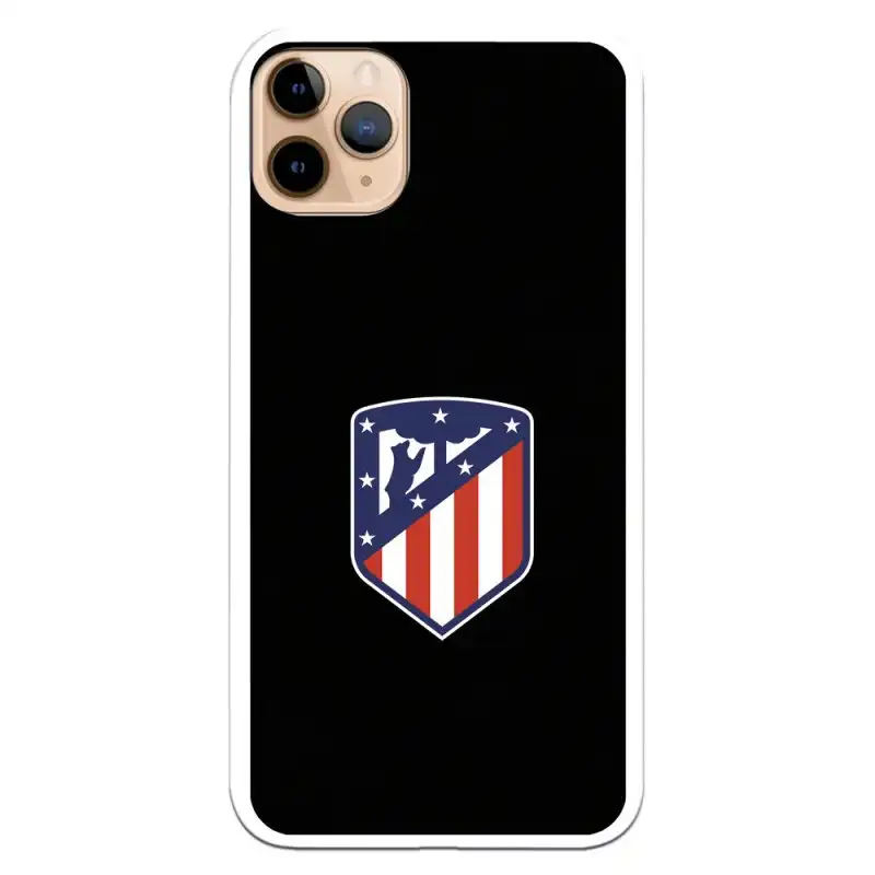 Funda Licencia Oficial Atlético de Madrid Escudo Fondo Negro para iPhone 11 Pro Max