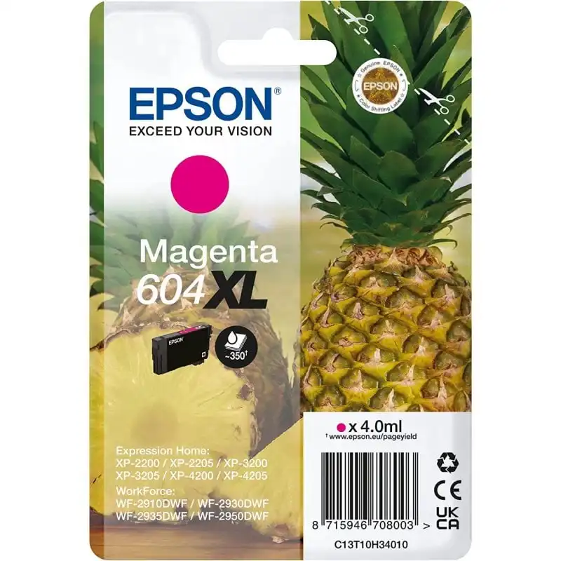 Cartucho de Tinta Original Epson 604XL Magenta