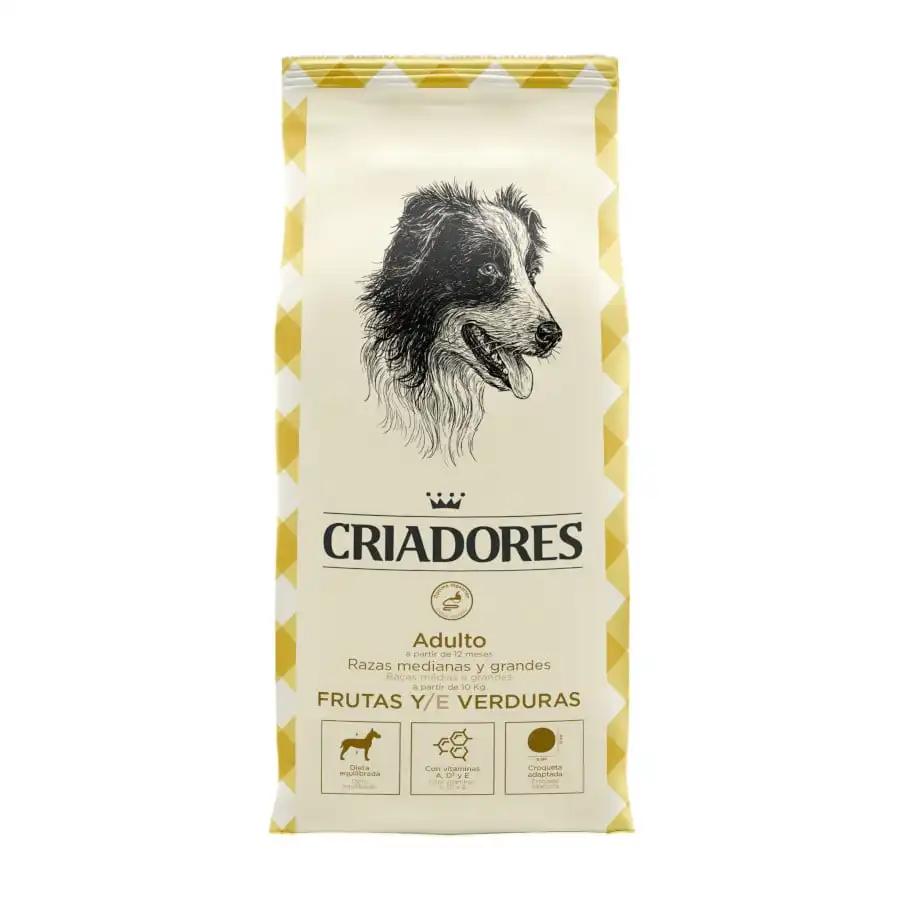 Criadores Adulto Frutas y Verduras pienso para perros de razas medianas y grandes