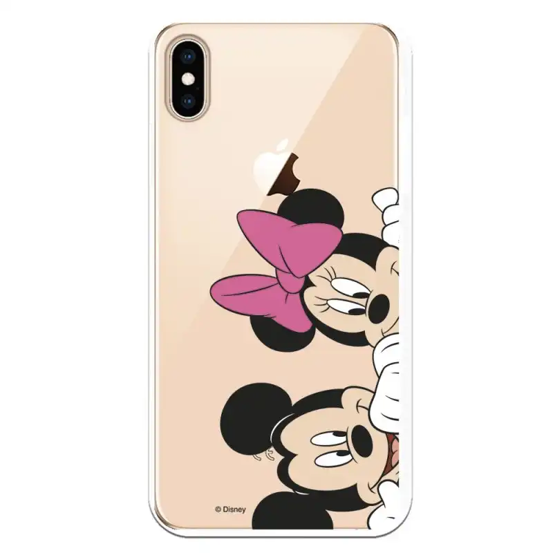 Funda Oficial de Disney Mickey y Minnie Asomados para iPhone XS Max