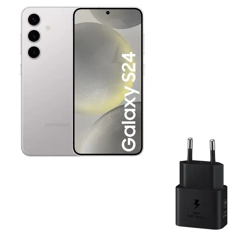 Samsung Galaxy S24 8/256GB Gris Marble Libre + Cargador