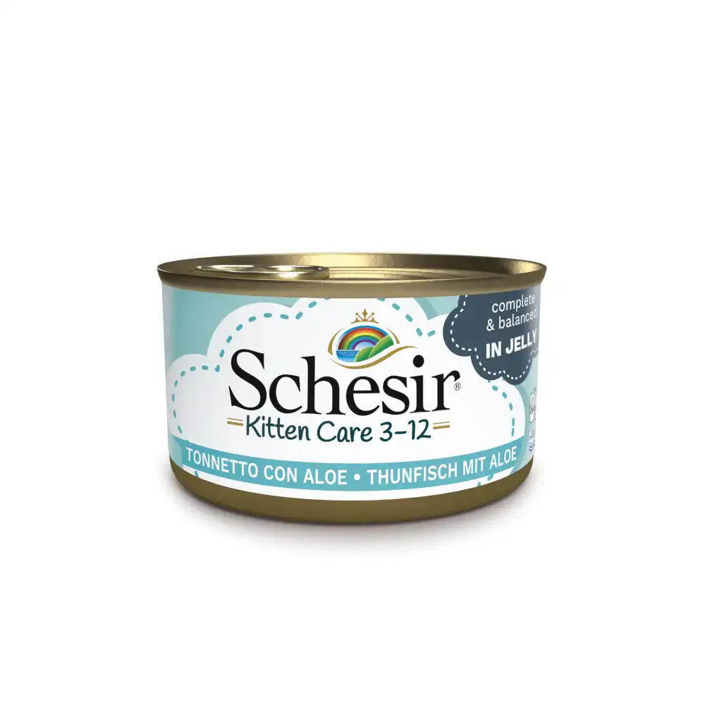 Schesir Kitten 6 x 85 g - Atún con aloe vera