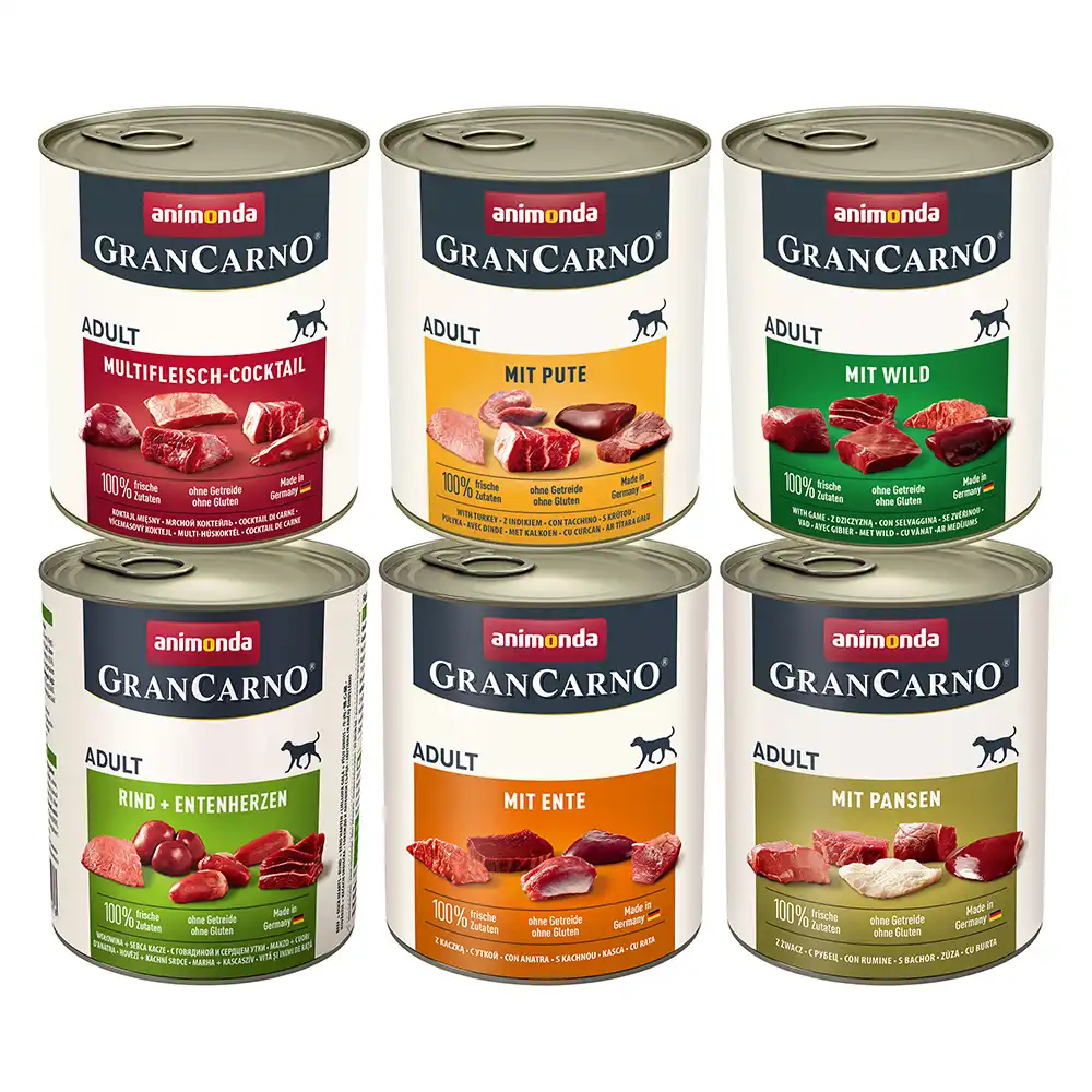 Animonda GranCarno Original Adult 6 x 800 g - Pack mixto II con 6 surtidos