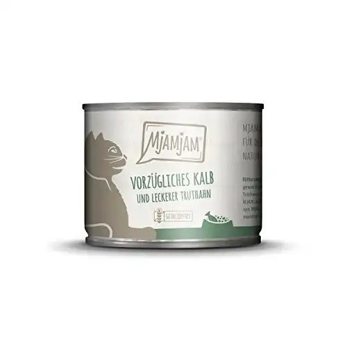 MjAMjAM comida húmeda para gatos 6 x 400 g - ternera y pavo
