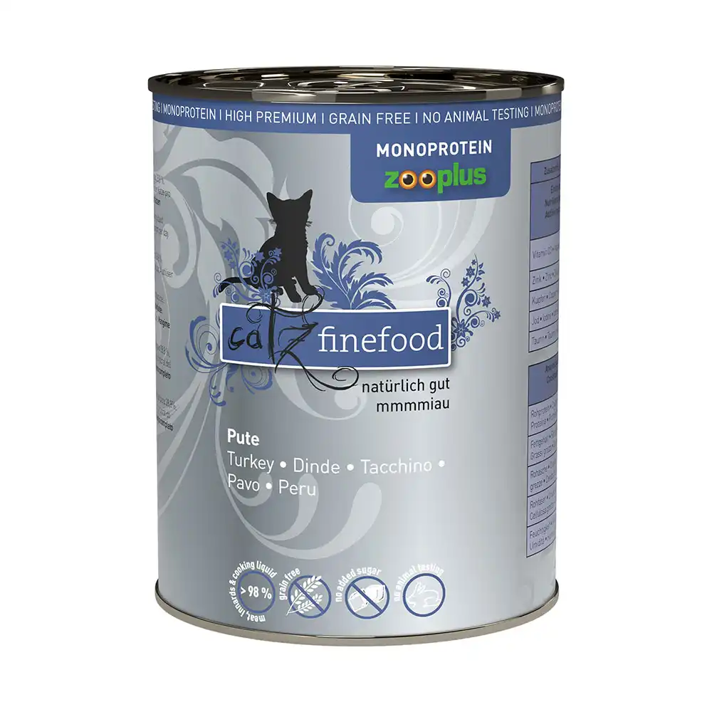 catz finefood Monoprotein zooplus 6 x 400 g - Pavo