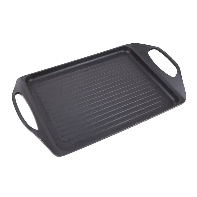 Plancha De Cocina San Ignacio Agros Aluminio Fundido 45 X 27 Cm Negro