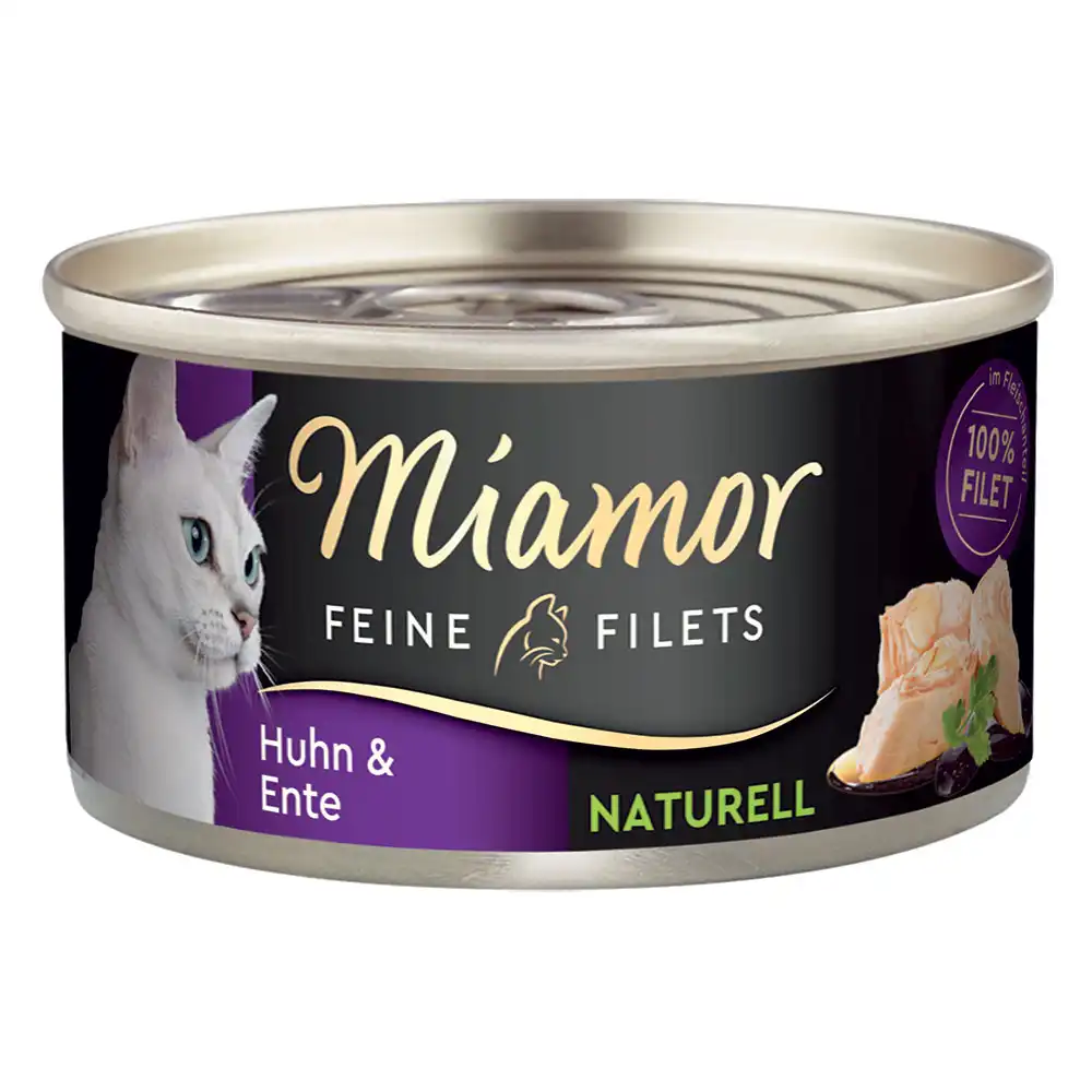 Miamor Filetes Finos Naturelle 6 x 80 g - Pollo y pato