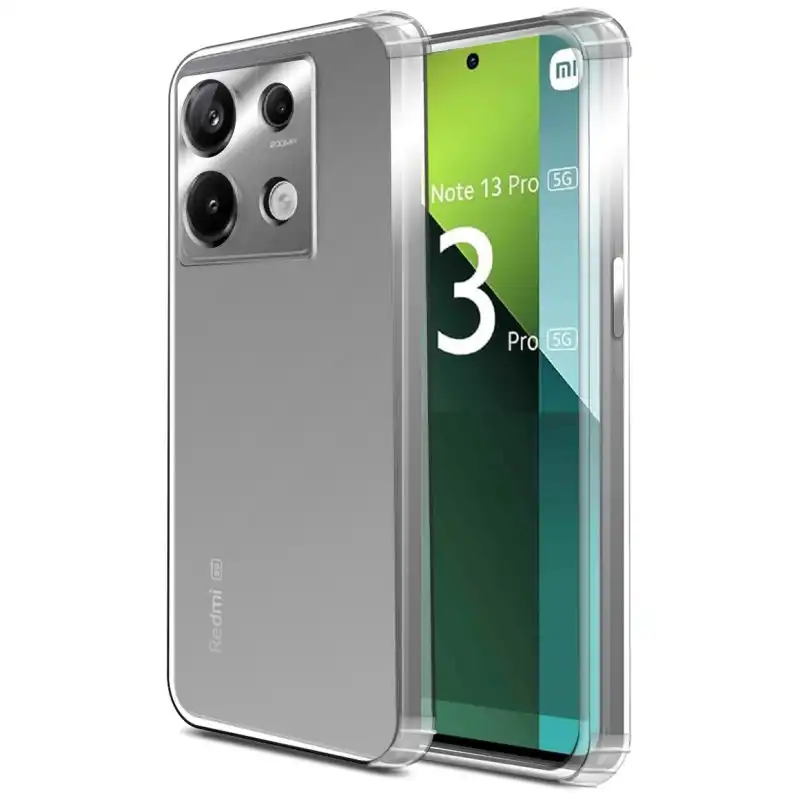 PcCom Essential Funda Antishock Transparente para Xiaomi Redmi Note 13 Pro 5G
