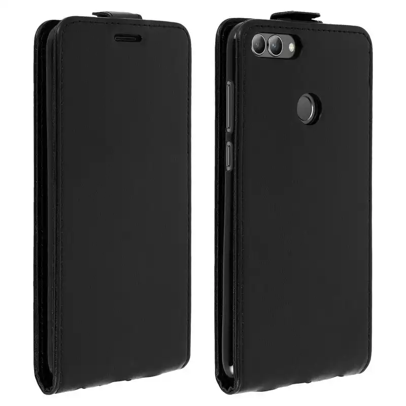 Avizar Funda Billetera Vertical Negra para Huawei P Smart