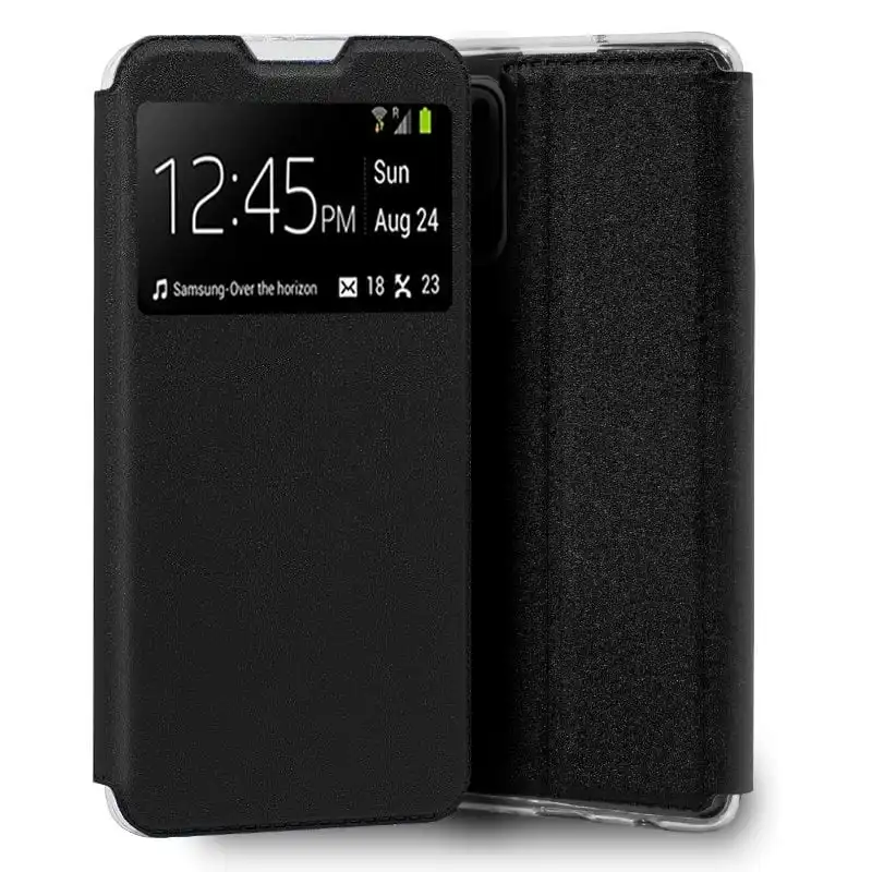 Cool Funda Flip Cover Liso Negro para Xiaomi Redmi Note 10 5G/Pocophone M3 Pro 5G
