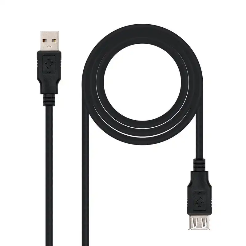 Nanocable Cable USB 2.0 Tipo A Macho/Hembra 1.8m Negro